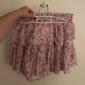 LoveShackFancy Ditsy Floral Mini Skirt